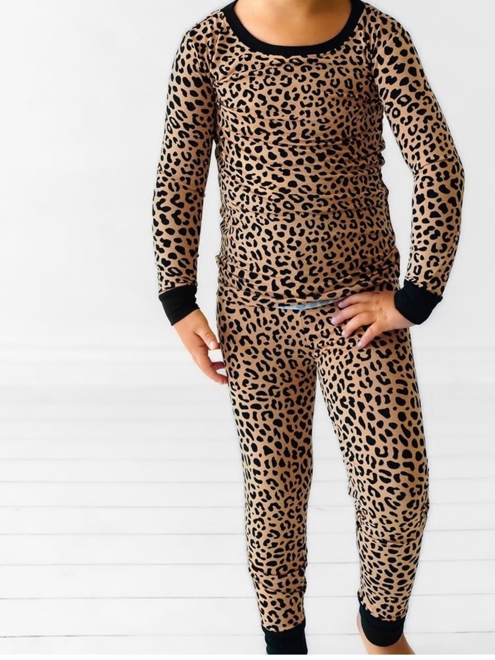 Little Sleepies Leopard Print Long Sleeve Pajama Set 3T